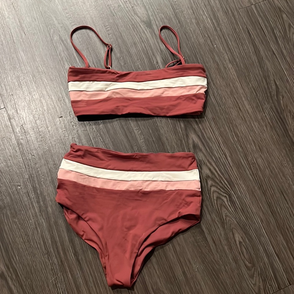 L*SPACE Rebel Stripe top and Portia stripe bottom